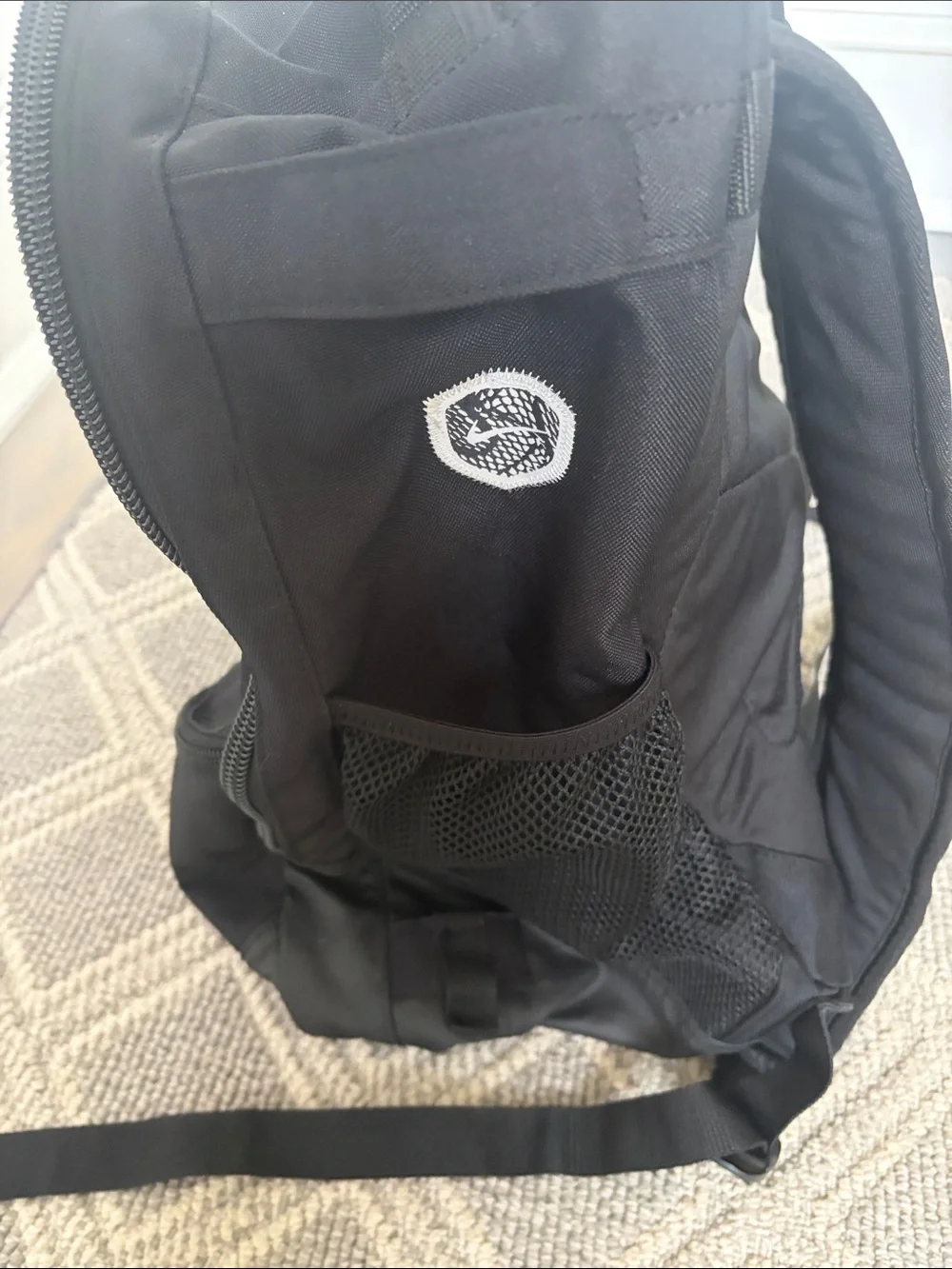 Nike Black Lacrosse Backpack with Reflective Silver Accent